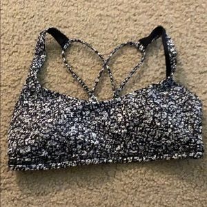 lululemon floral print sports bra